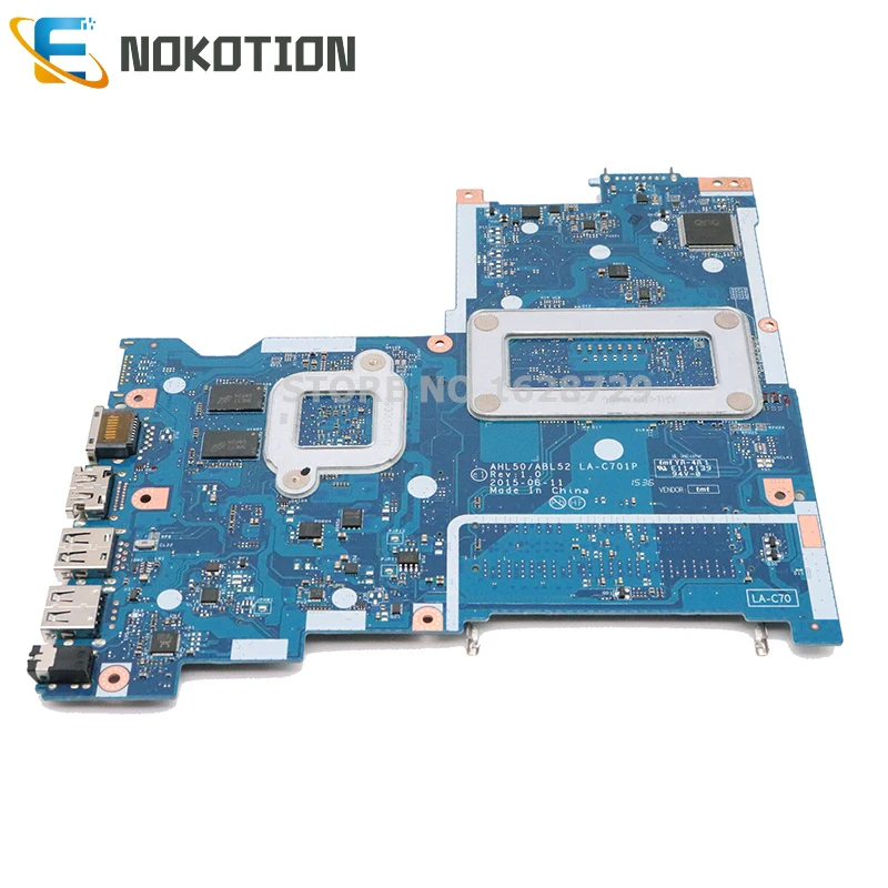 Promo  NOKOTION 815247-501 815247-001 For HP 15-AY Laptop Motherboard AHL50 ABL52 LA-C701P Mainboard SR23W