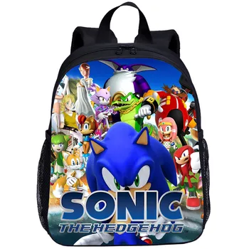 

Small Backpacks Kids Boys Girls Cartoon Anime Sonic Letter 3D Printing School Bag Kindergarten Bookbag Satchels Mochila Escolar