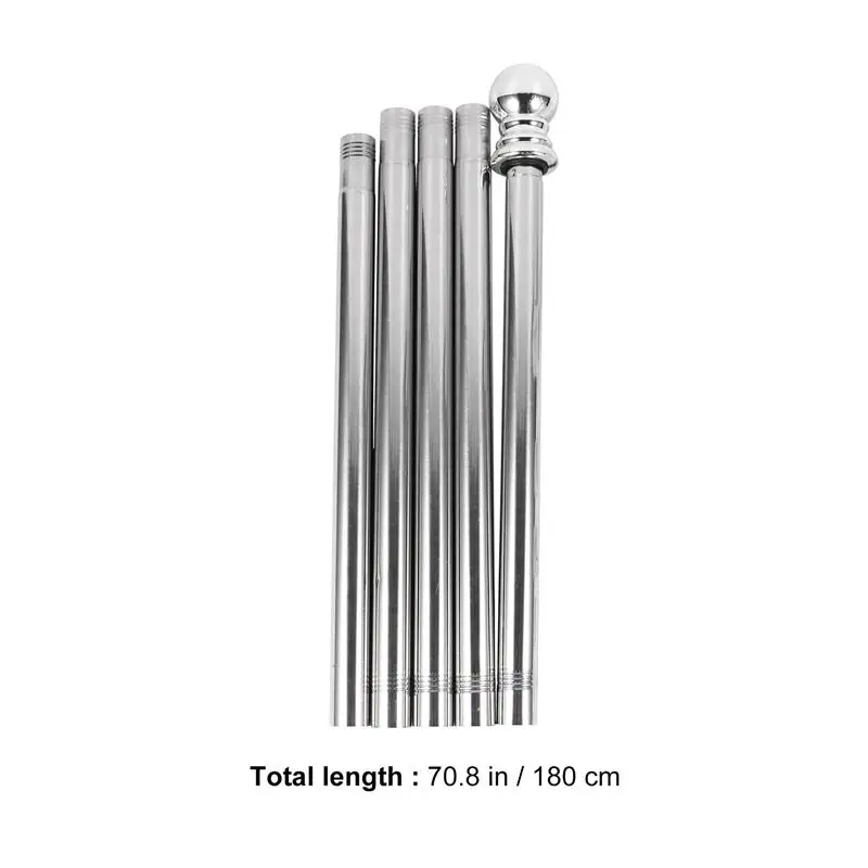 Flagpole Kit 1 Set 1.8 Meter Flag Pole with Flag Pole Holder Kit Wall Mount Flagpole for Indoor and Outdoor Use