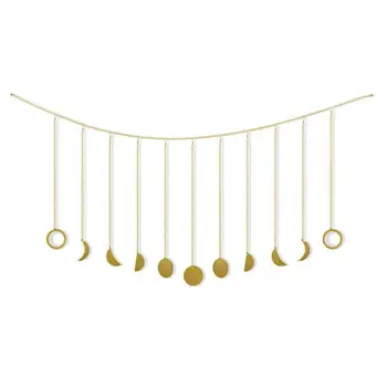 

Metal Round Piece Sun Moon Star Shape Hanging Decoration Photo Blackgroud Wall Home Decor Creative Planet Decoration