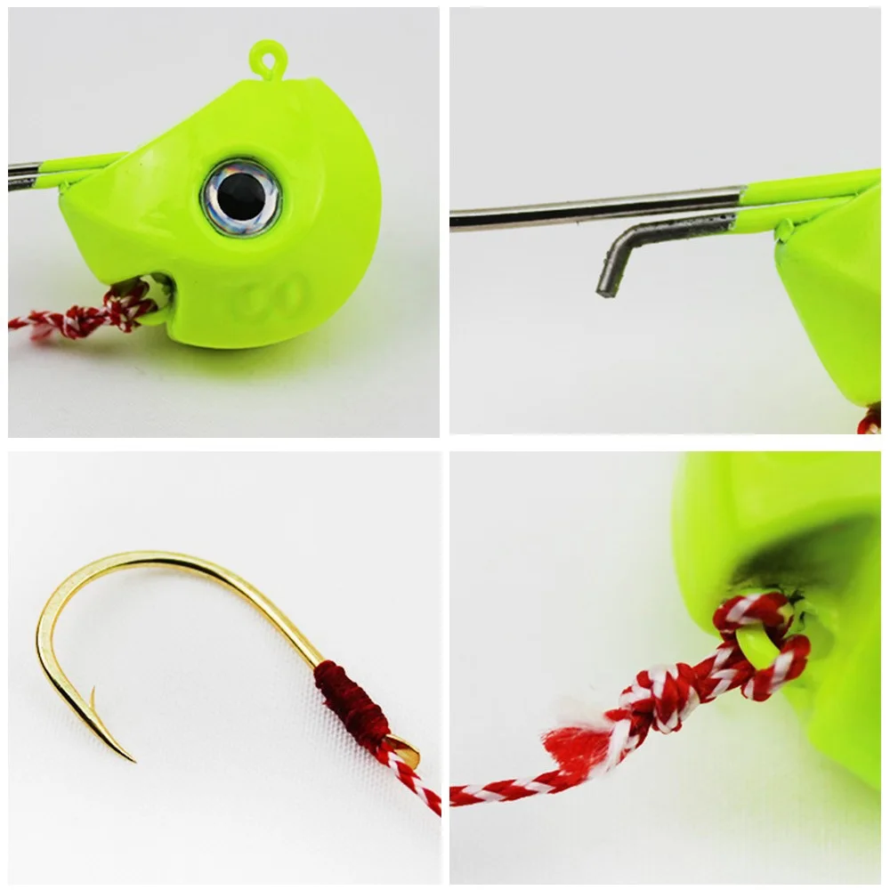 New BIG JIG Lures 40g 60g 80g 100g Metal Head Jigs Fishing Hooks with Single Hook Pesca Accessories Boat Sea Fishing Enquipment