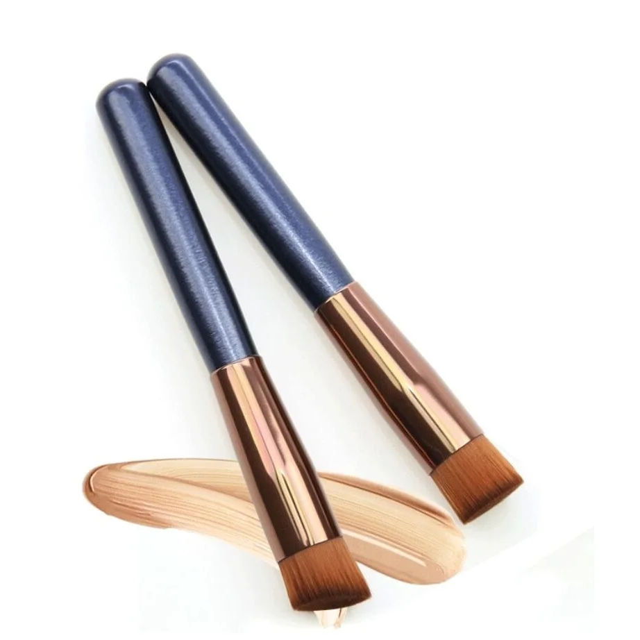 

1pc Professional Makeup Brushes Tilt Flat head Foundation Concealer brush make up wood handle tool drop shipping