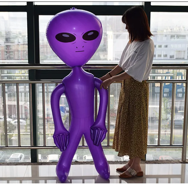 170cm Giant Alien Model Green Purple Blue Gray Pink ET Kids Adult Inflatable Toy Halloween Cosplay Brithday Party Supply Blow Up 4