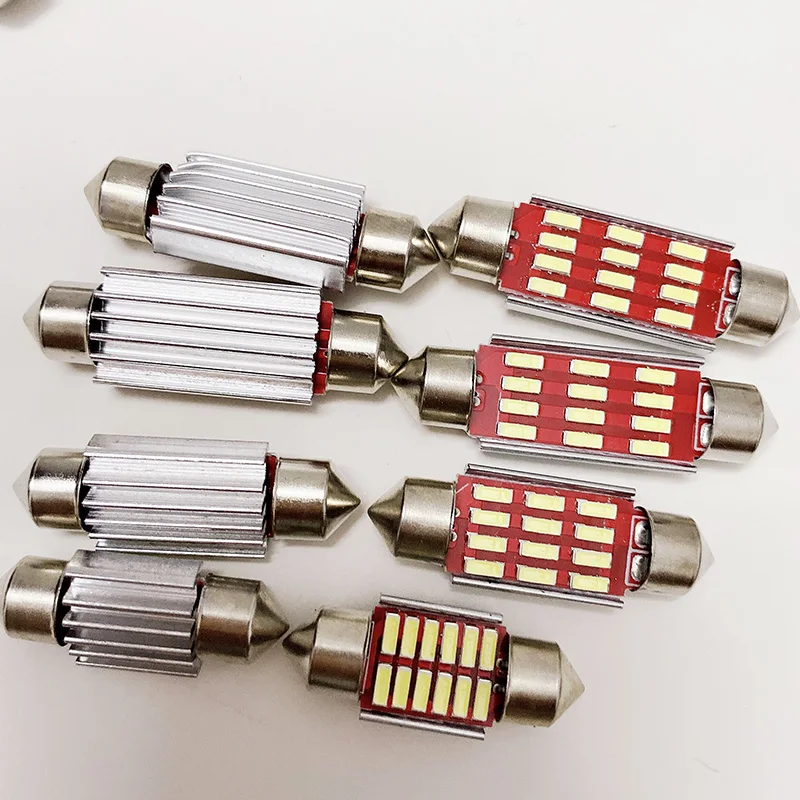 50 шт. C5w C10w 31 мм 36 39 41 Canbus без ошибок цвет черный 4014 Smd 16 Светодиодный одов купольная