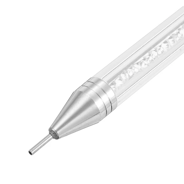 двухконцевая ручка для раскрашивания ногтей с кристаллами и фотография
