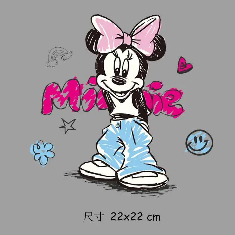 Sewing Needles Mickey Mouse Patches for Clothing Heat Transfer Stickers for T-Shirt Iron on Patches for Clothes for Boys Girls Kawaii Custom Genuine Leather Fabric & Sewing Supplies