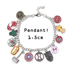 10/шт. Мода подвеска-Диковинка браслет Тор Капитан Америка Человек-паук Грут Халк Железный мужской браслет дропшиппинг для человека