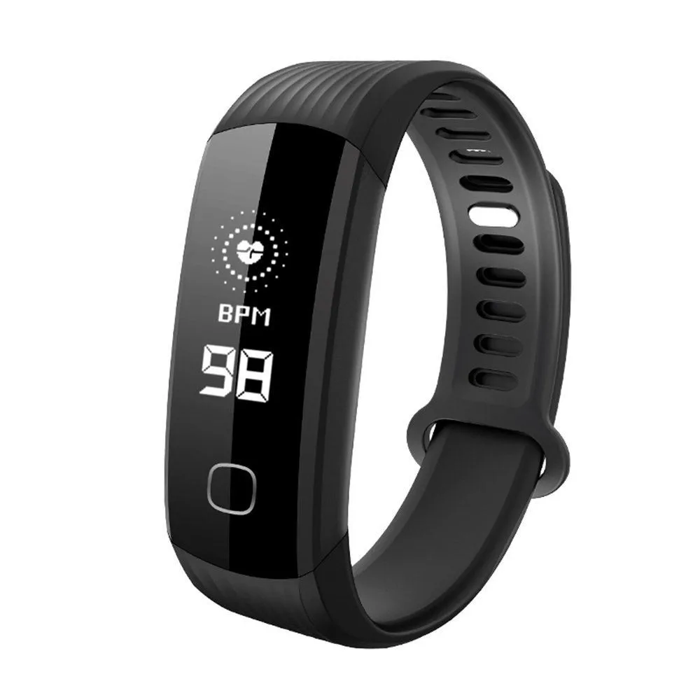 R8 Smart Wristband Bracelet 24hours Real Time Heart Rate IP67 Waterproof Passometer Smart Band for Android - Цвет: Black