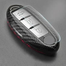 Dry Carbon Fiber Remote Key Auto Schlüssel Shell Fall Abdeckung für Nissan GTR Infiniti X TRAIL SYLPHY TEANA TIIDA Sunny Bluebird patrulla