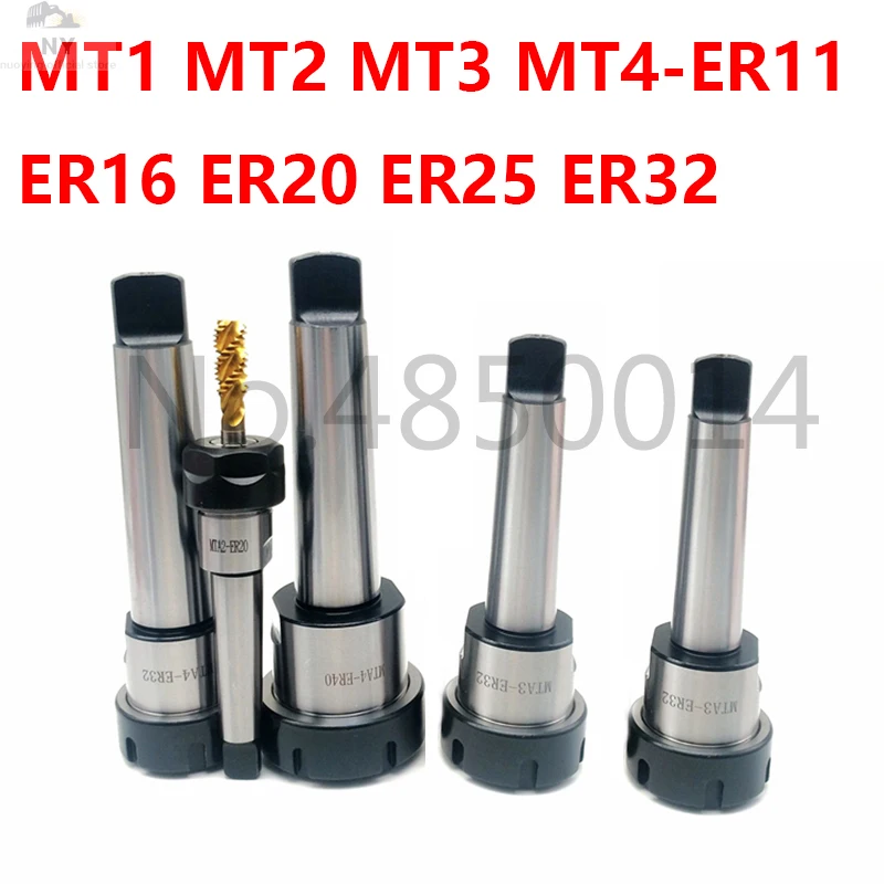 Конусный держатель цангового патрона MT1 MT2 MT3 MT4 Morse ER11 ER16 ER20 ER25 ER32 ER40 для станков с