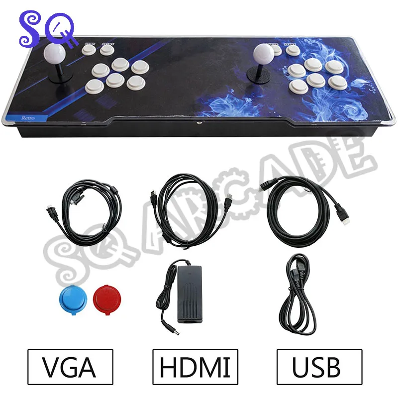 Pandora Saga Ex 3D Wifi Arcade Box 10000 In 1 Giochi Ritardo Zero 6/8 Pulsanti Joystick 2 Player Console Arcade Controller Ps2/Ps3