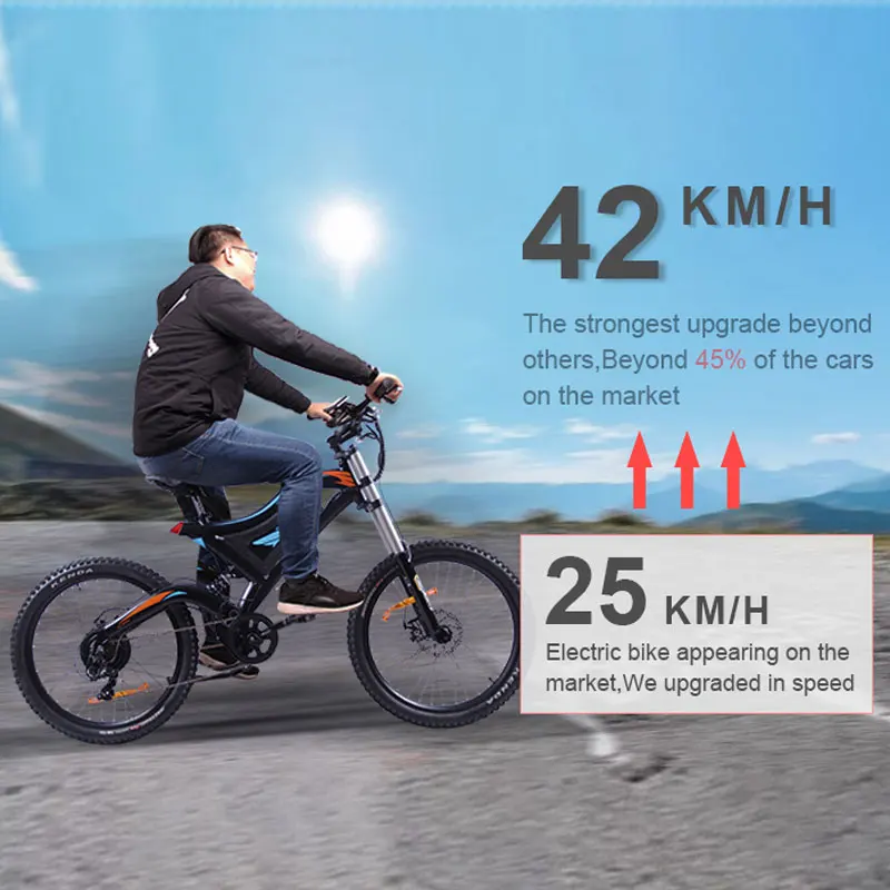 EZBIKE 500 Вт Электрический горный велосипед 11.6ah литиевая батарея 26*2,5 мощный горный велосипед для снега/пляжа