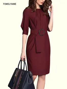 

Women's Dresses Spring 2020 New Style Temperament Shrink Waist Red Dress Lady Party Dress