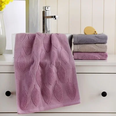 leaf-purple Стиль Морская звезда и листья абсорбирующее полотенце для ванной комнаты/спортзала/отеля мягкое полотенце для лица - Цвет: leaf-purple