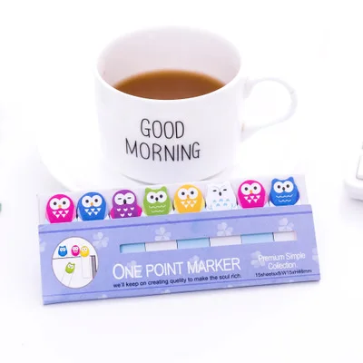 120-160 листов милые Липкие заметки Мультяшные животные Post it Stick Marker Kawaii блокноты для студентов канцелярские принадлежности Learing Office - Цвет: Owl Purple