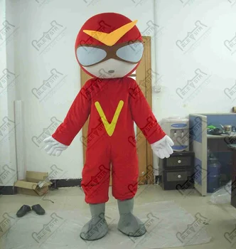 

superman mascot costumes new cartoon red super hero orange super girl costumes