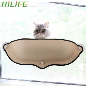 

HILIFE Basking Cat Nest Cat Hammock Bed For Pet Cat Puppy Ferrets Rabbit Dog Window Suction Cups Warm Bed 2 Colors
