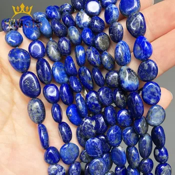 

8-10mm Irregular Natural Lapis lazuli Stone Beads Loose Spacer Beads For Jewelry Making DIY Bracelet Ear Studs Accessories 15''