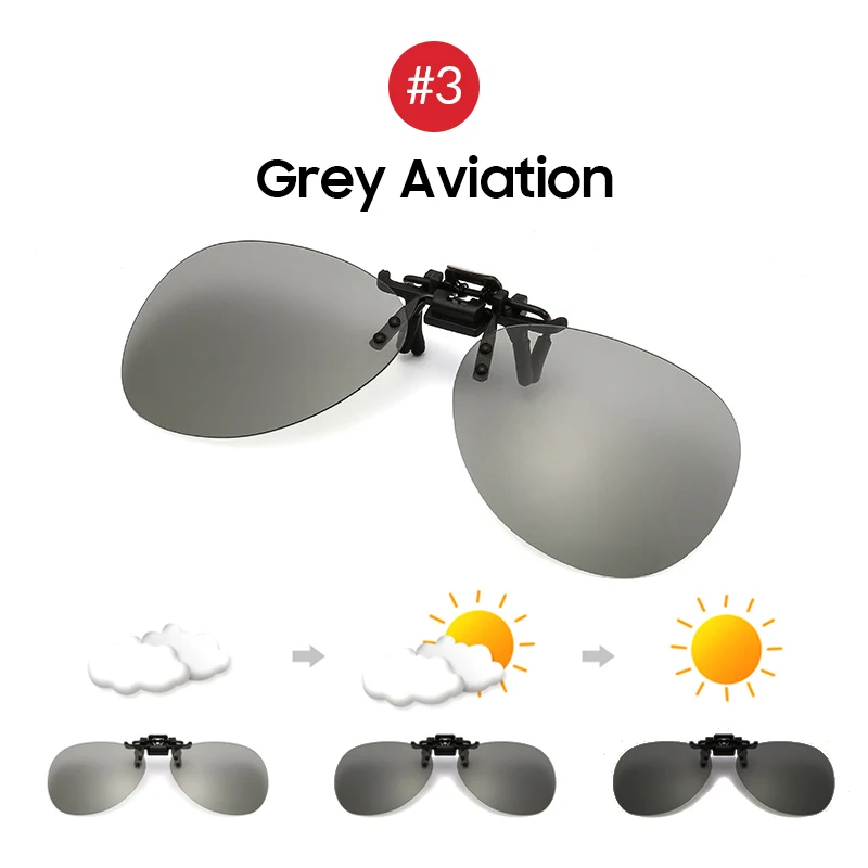 VIVIBEE поляризованные Квадратные Солнцезащитные очки с откидывающейся застежкой, мужские фотохромные поляризационные женские солнцезащитные очки для ночной линзы для езды - Цвет линз: 3 Grey Aviation
