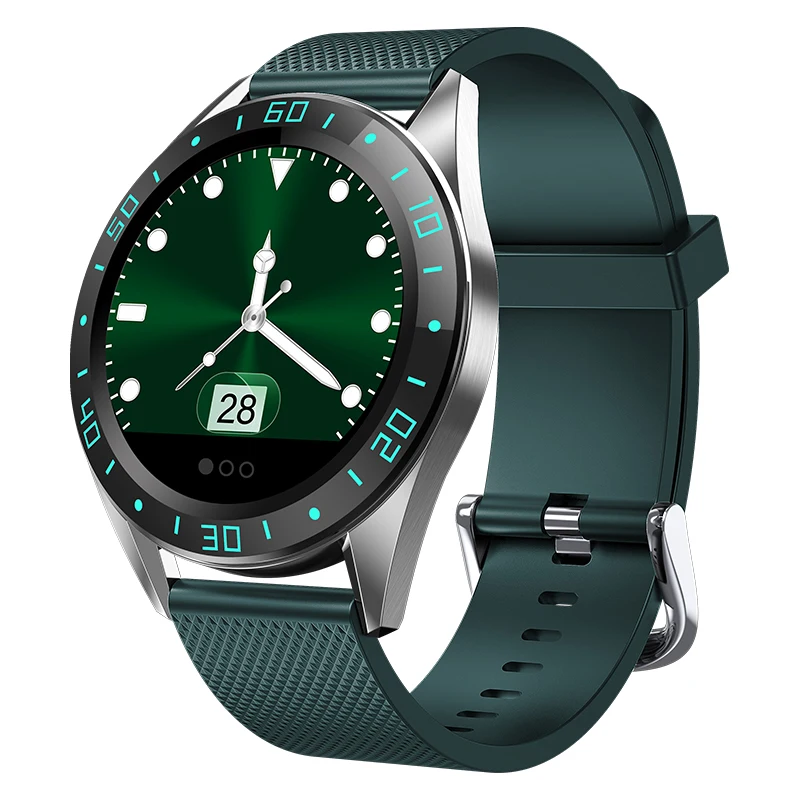 Умные часы с Bluetooth, водонепроницаемые, пульсометр, кровяное давление, умные часы для мужчин и женщин, напоминание о звонках, цветные экранные часы, фитнес - Цвет: green