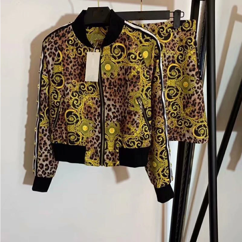 Новинка 8,26 года; модная куртка с леопардовым принтом и украшением в виде звезд+ юбка трапециевидной формы с леопардовым принтом; комплект из 2 предметов