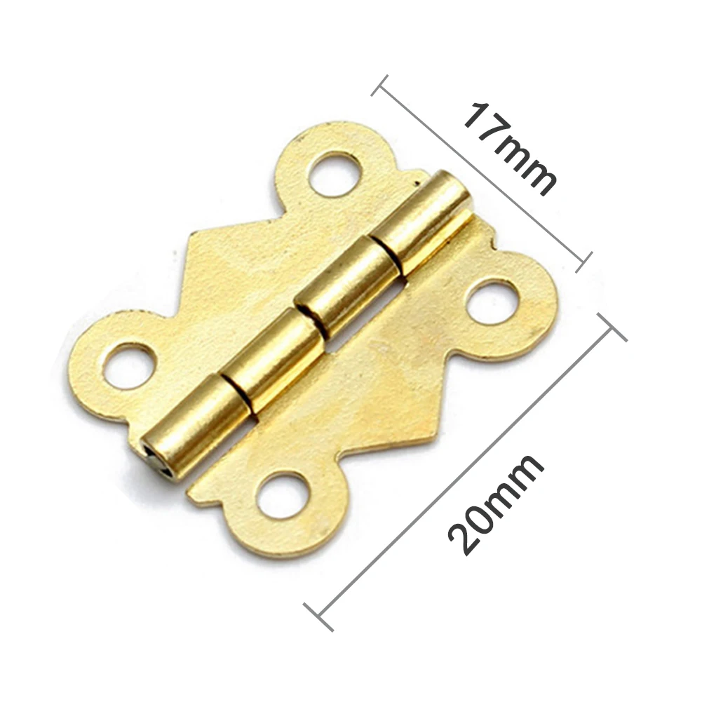 Мини дверные петли сформой бабочки 20 мм x 17 мм бронзовые ящики для шкафа Ювелирная коробка декоративные петли для мебельного Оборудования
