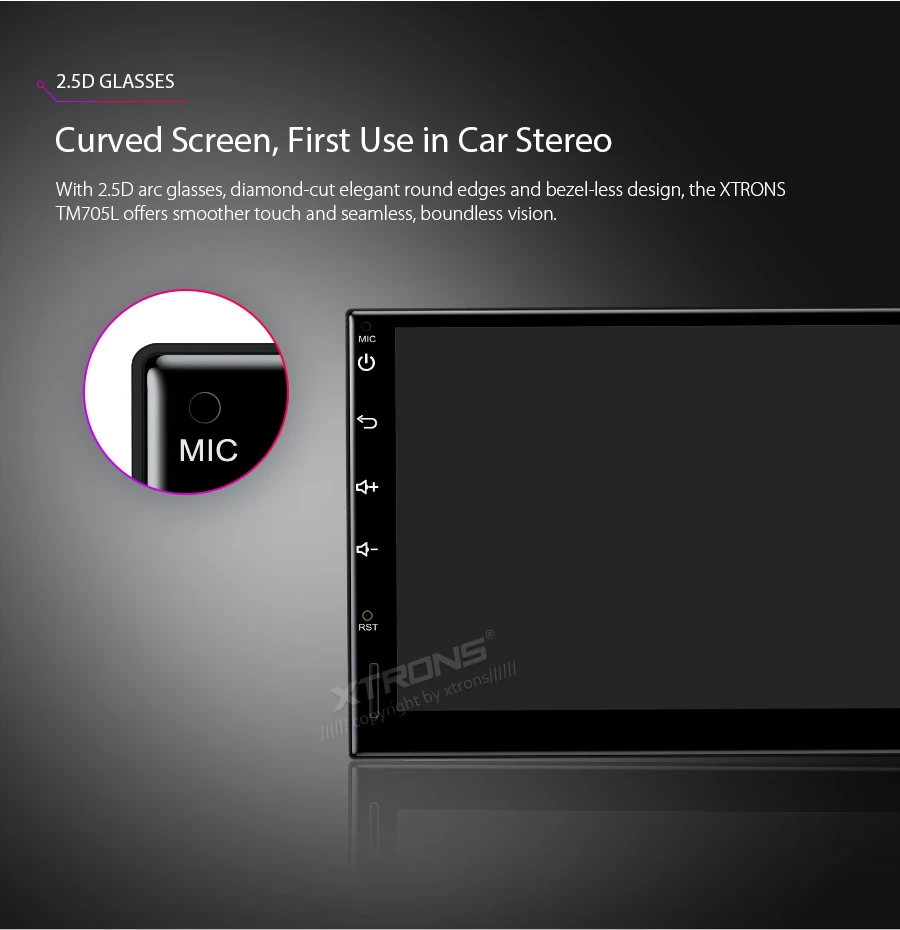 Excellent XTRONS 7" IPS Universal 2 Din Android 8.1 Octa-Core 2G RAM 32GB ROM  Car Stereo 2.5D Curved Screen GPS OBD DAB WIFI No DVD 2