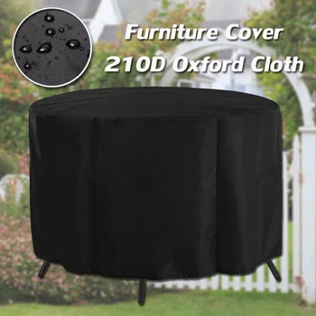 

Black Waterproof Outdoor Garden Patio Furniture Table Round Cover Shelter Table Anti-Dust Protect Bag Textiles
