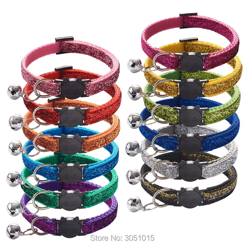Wholesale100PcsPetcollarchainBlingpetbellcollaradjustablesize