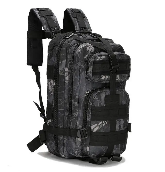 Pythons black 3P военный тактический рюкзак для наружного использования 30L Molle сумка армейский спортивный туристический рюкзак походная камуфляжная сумка - Цвет: Pythons black