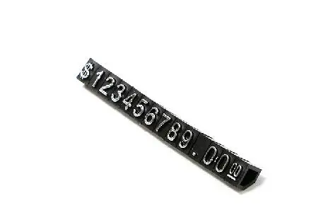 Silvery and Black 45x5x5 мм ювелирные часы одежды прозрачные ценники 20 шт - Цвет: Silvery and Black