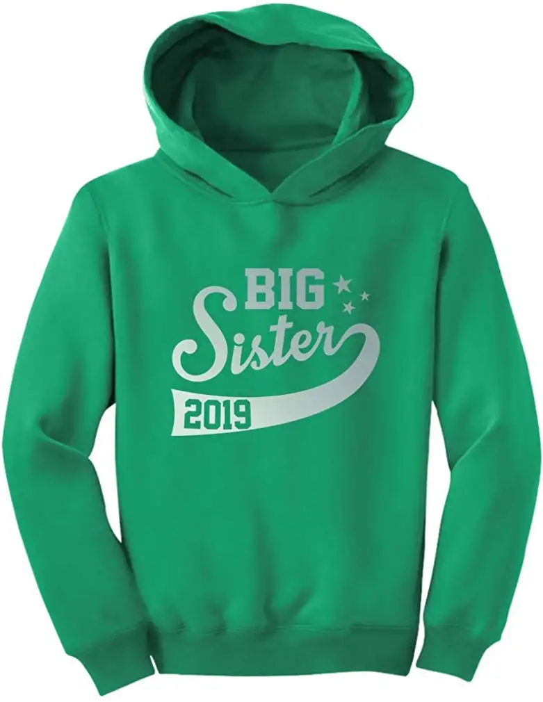 Tstars-Big Sister Est 2019 толстовка с капюшоном для малышей надписью Sibling Gift Idea |