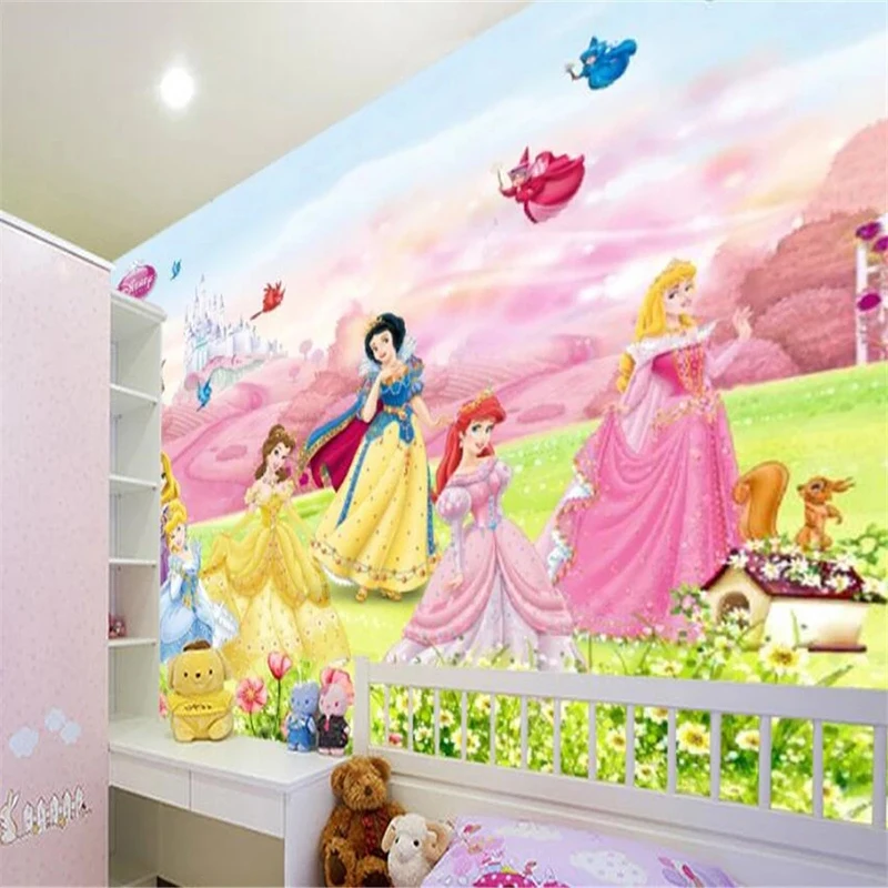 Mural Wallpaper Background Decoration Painting-Wall Bedroom Living-Room Princess Girl