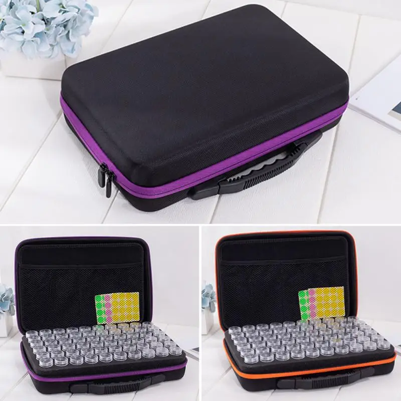 

120 Grids Storage Bag Home With Bottle Anti Fall High Density Gift Box Nail Art