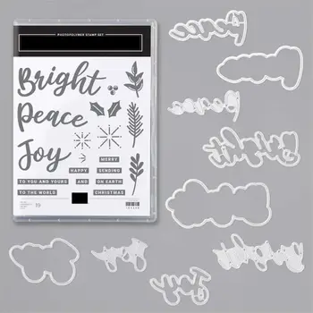 

Peace and joy Metal Cutting Dies and Stamps for Cards Scrapbook Craft Dies Scrapbooking Die Carbon Steel Embossing Cutting Dies