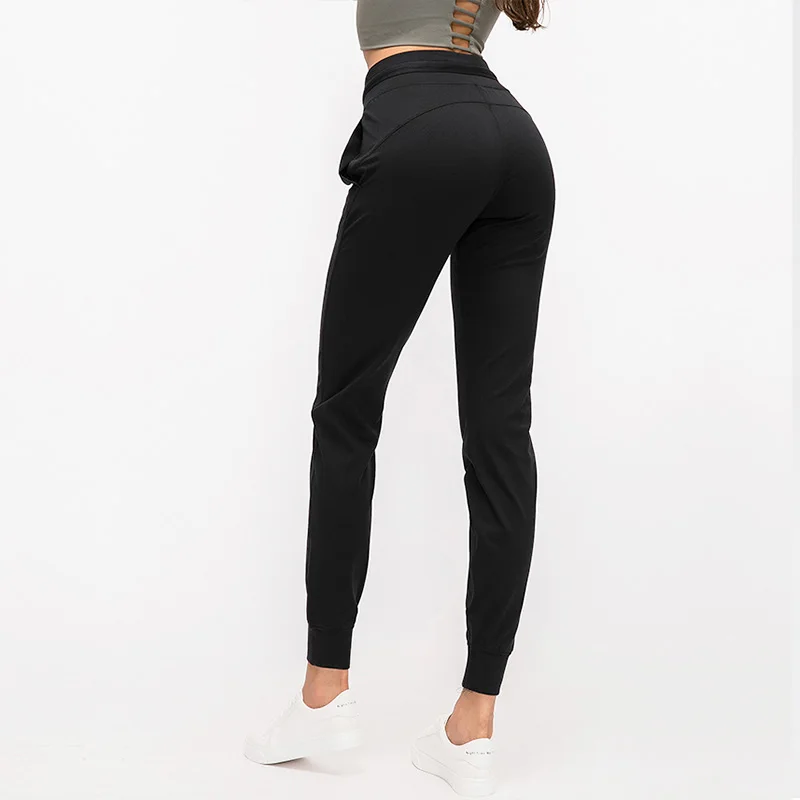 

Naked-feel Fabric Loose Fit Women Yoga Pants Leggings Sport Active Jogger Butter Soft Elastic lulu leggings with two side pocket