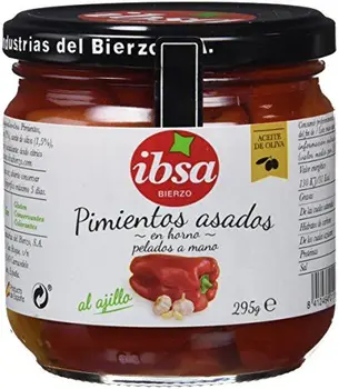 

Ibsa Pimientos Asados al Ajillo - 2 Unidades de 295 gr - Total: 590 gr