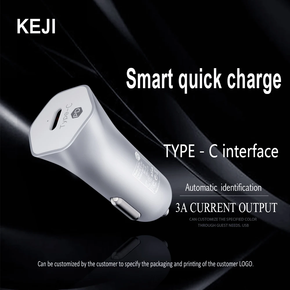 KEJI PD автомобильное зарядное устройство Quick Charge 3,0 USB Автомобильное зарядное устройство для Xiaomi QC3.0 18 Вт Тип C PD автомобильное зарядное устройство для iPhone 11 X Xs 8 PD зарядное устройство