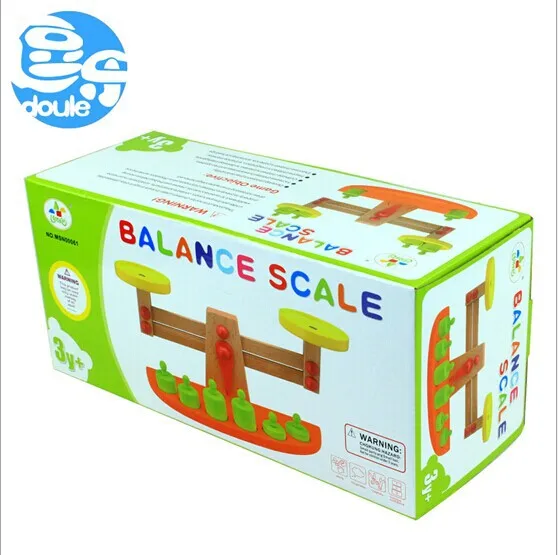 

Montessori Children Early Education Wooden Balance Toy Weighing Balance Game Arithmetic Jenga Balance 2-3-Year-Old