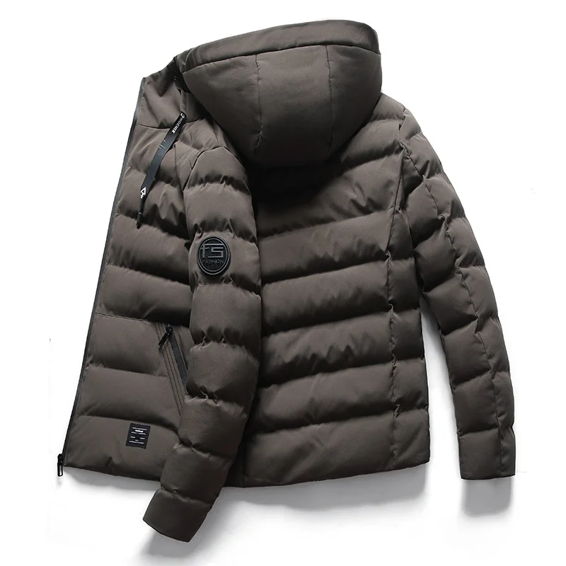 80% OFF LINGDENG 2019 Winter Coat Men's Warm Parkas Thick Fleece Cotton Coats Slim Male Jackets Hooded Coat Mens Brand Clothing