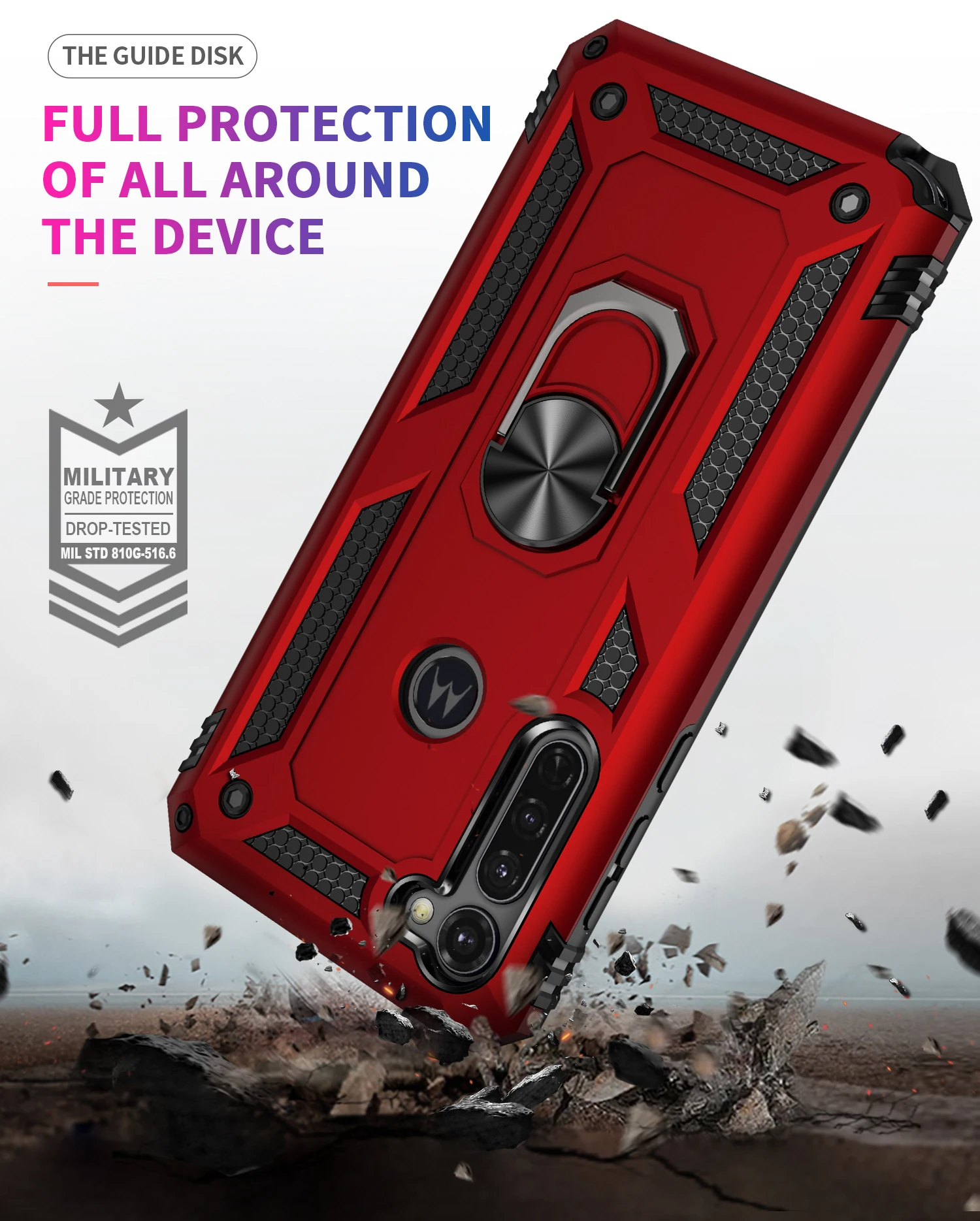 Phone Case For Motorola G G6 G7 P40 One Pro Plus Power Play Fast Stylus Action Vision Macro Zoom Armor With Ring Bracket Cover