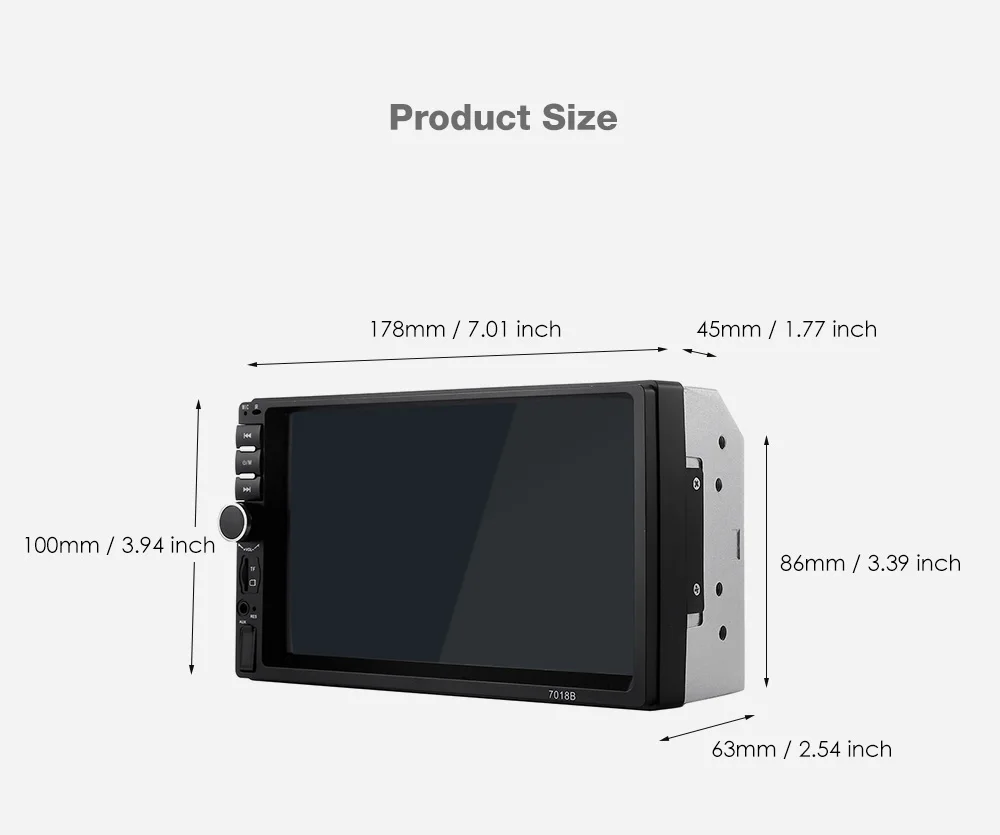 Zeepin 7018B Bluetooth Автомобильный MP5 плеер 7 дюймов TFT сенсорный экран FM радио HiFi сабвуфер аудио авто мультимедийный плеер с камерой