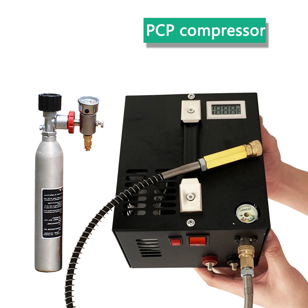 

FOR PCP Air Gun Inflatable Automobile Compressor 4500psi 300bar 30mpa 12v 12 v Miniature Compressor Including 220v Transformer