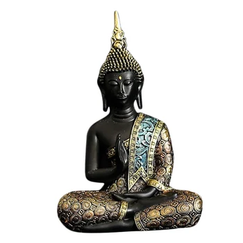 

Deity Buddha Meditation Statue Sculpture Resin Figurine Collection Gift