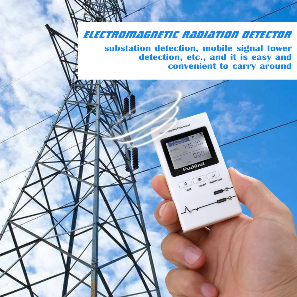 

1.5 Inch Digita radiation Dosimeter Field Electromagnetic Detector Field Radiation Tester emf Wave Tester Radiation meter 2019