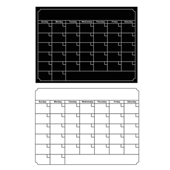 

2 Pcs A3 Whiteboard Monthly Planner netic Message Board Kitchen Daily Flexible Bulletin Memo Boards Fridge net Drawing Cal