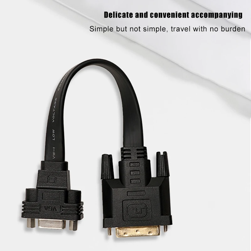 DVI-D 24+ 1 мужчина к VGA 15Pin HDTV Женский адаптер Разъем плоский кабель OC