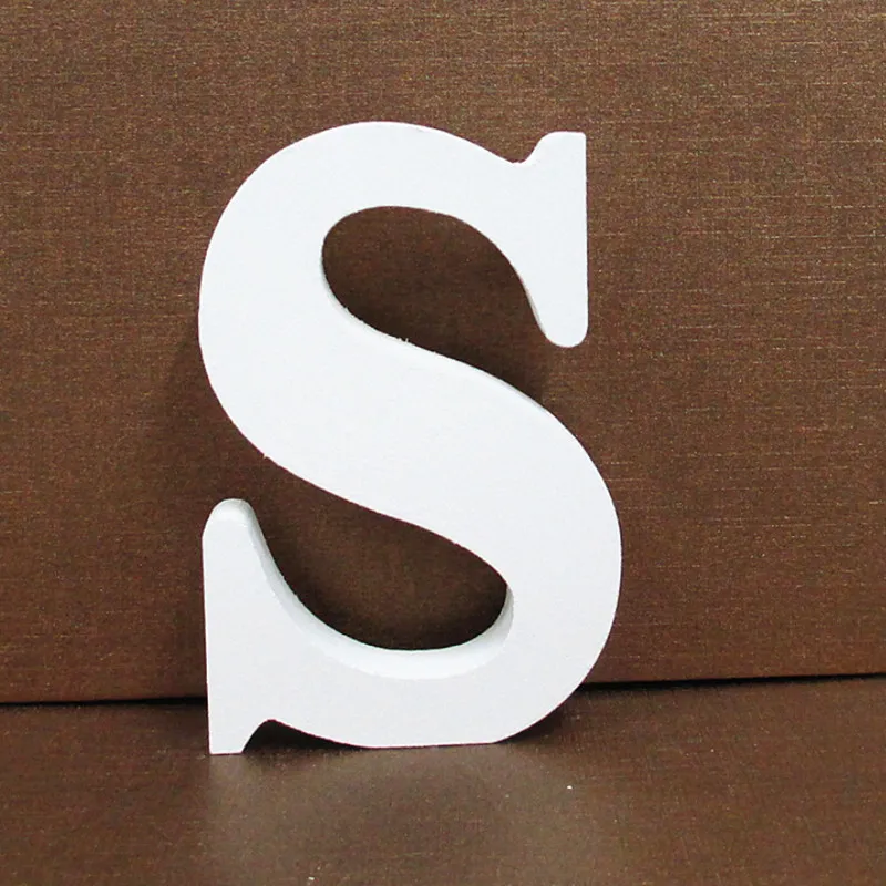 Letras de madera blancas de 10 cm para hacer uno mismo, alfabeto inglés, diseño de nombre personalizado, arte artesanal, decoración independiente para bodas, fiestas, hogar, Año Nuevo