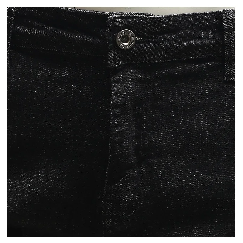 Уличная одежда, мужские обтягивающие рваные джинсы, черные джинсовые штаны, хлопковые ковбойские Мужские штаны, PSMJ72