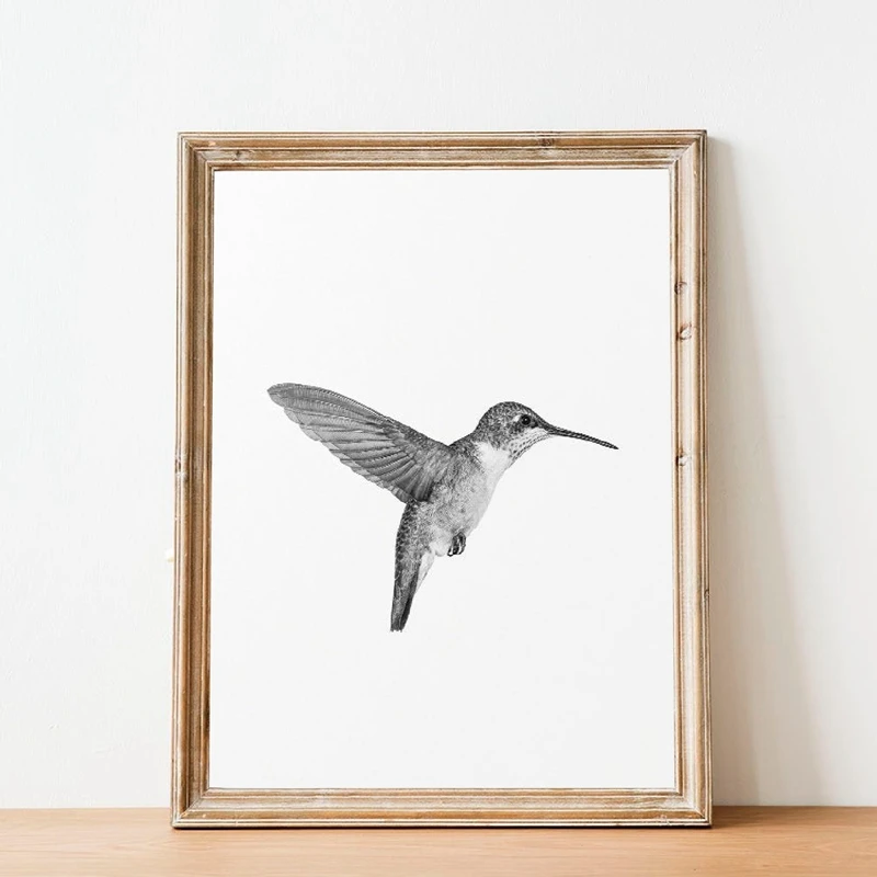 Minimalist Canvas Bird Print Living Room Decor